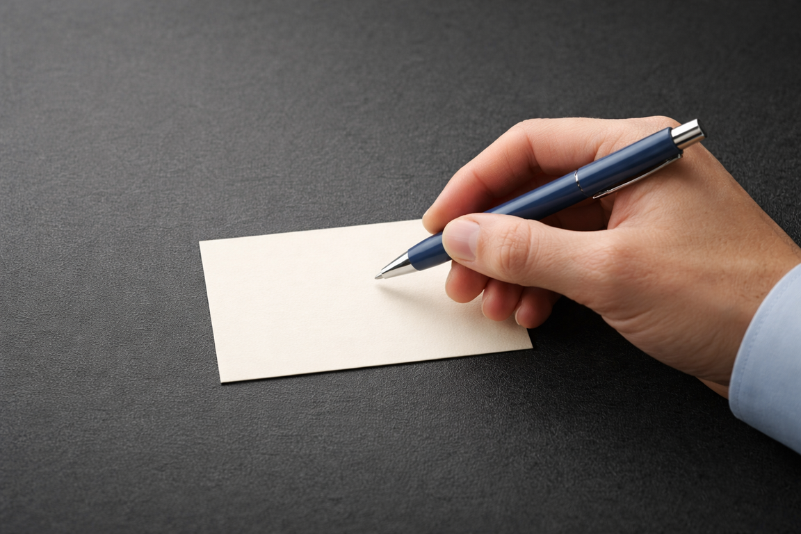 Ready to write on paper