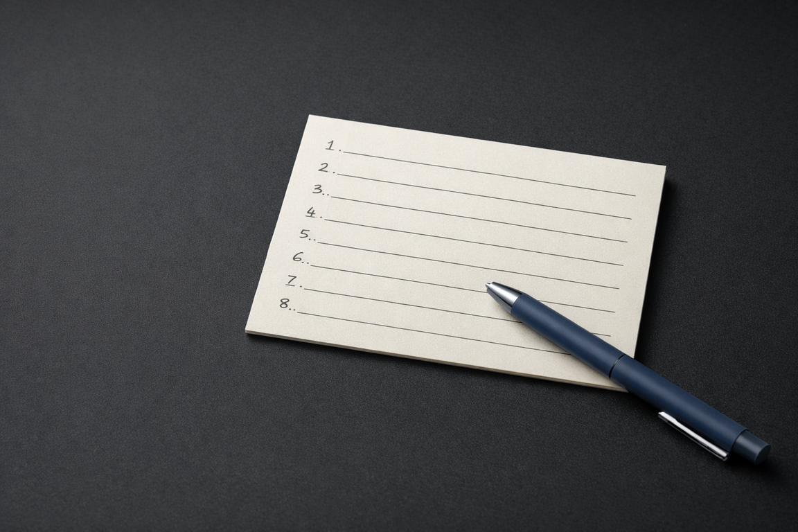 4-2 Structured checklist with a sleek pen_2 Structured checklist with a sleek pen