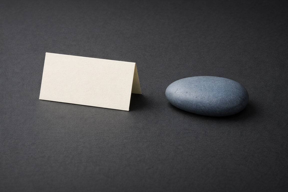 4-3 Ivory card and slate blue stone_2 Ivory card and slate blue stone